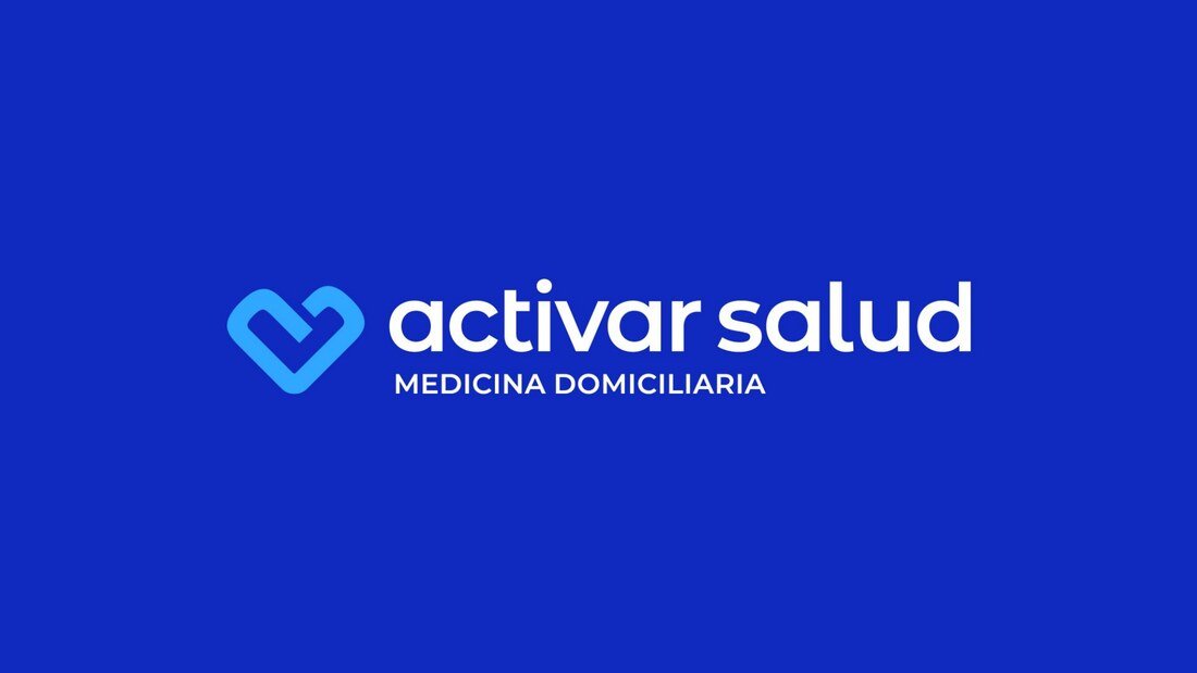 Isotipo corazón-flecha de Activar Salud sobre fondo de marca